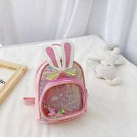 Women's Large All Seasons Pu Leather Cartoon Cute Sequins Square Zipper Functional Backpack sku image 3