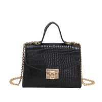 Streetwear Solid Color Square Buckle Chain Bag main image 3