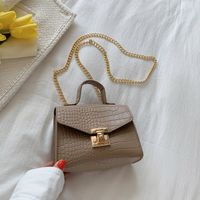 Streetwear Solid Color Square Buckle Chain Bag sku image 4