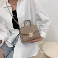 Streetwear Solid Color Square Buckle Chain Bag main image 2