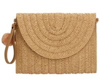 Straw Solid Color Square Weave Evening Bags main image 1