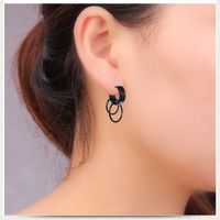 1 Piece Simple Style Geometric Plating Stainless Steel Earrings main image 1