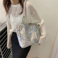 Streetwear Floral Square Magnetic Buckle Tote Bag main image 3