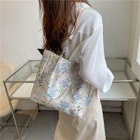 Streetwear Floral Square Magnetic Buckle Tote Bag main image 2