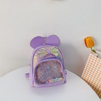 Cute Bow Knot Sequins Square Zipper Functional Backpack sku image 2