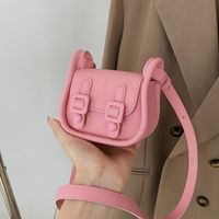 Women's Small Pu Leather Solid Color Streetwear Square Magnetic Buckle Crossbody Bag main image 1