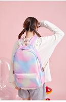 Cute Gradient Color Square Zipper Fashion Backpack main image 1