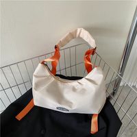 Women's Oxford Cloth Solid Color Fashion Square Zipper Baguette Bag main image 4