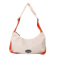 Women's Oxford Cloth Solid Color Fashion Square Zipper Baguette Bag sku image 3