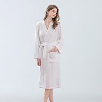 Style Simple Couleur Unie Polyester Ceinture Pyjamas sku image 7