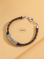 Mode Couleur Unie Faux Cuir Bracelets main image 2