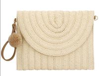 Straw Solid Color Square Weave Evening Bags sku image 3