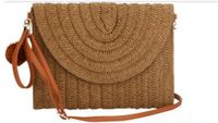 Straw Solid Color Square Weave Evening Bags sku image 2