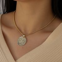 Fashion Water Ripples Alloy Plating Pendant Necklace main image 1