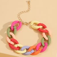 Fashion Colorful Synthetic Resin Chain Bracelets main image 4