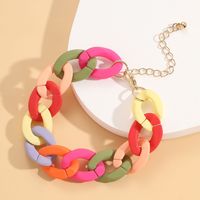 Fashion Colorful Synthetic Resin Chain Bracelets main image 2