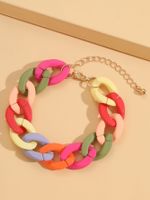 Fashion Colorful Synthetic Resin Chain Bracelets main image 3