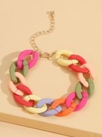 Fashion Colorful Synthetic Resin Chain Bracelets main image 6