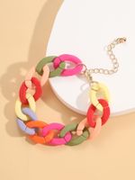 Fashion Colorful Synthetic Resin Chain Bracelets main image 5