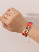 Fashion Colorful Synthetic Resin Chain Bracelets main image 8