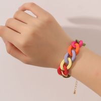 Fashion Colorful Synthetic Resin Chain Bracelets main image 9