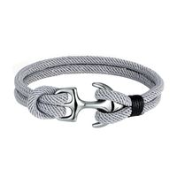 Fashion Geometric Anchor Titanium Steel Knitting Metal Bracelets main image 3