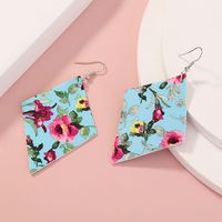 1 Pair Casual Simple Style Sunflower Star Imitation Leather Drop Earrings main image 3