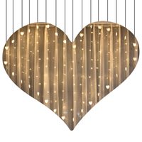 عيد الحب رومانسي شكل القلب بلاستيك تاريخ أضواء السلسلة main image 4