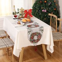 Christmas Flower Deer Cloth Party Tablecloth sku image 3