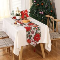 Christmas Flower Deer Cloth Party Tablecloth sku image 4