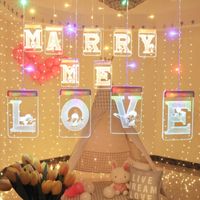 Valentine's Day Cute Letter Arylic Party Lightings main image 1