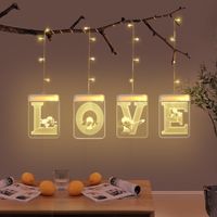 Valentine's Day Cute Letter Arylic Party Lightings sku image 5