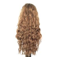Women's Fashion Brown Party High Temperature Wire Centre Parting Long Curly Hair Wigs main image 3