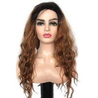 Women's Fashion Brown Party High Temperature Wire Centre Parting Long Curly Hair Wigs main image 2