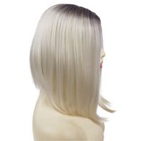 Women's Elegant Gradient Color Party High Temperature Wire Centre Parting Straight Hair Wigs main image 4