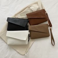 Women's Large Summer Pu Leather Solid Color Fashion Square Flip Cover Clutch Bag main image 2