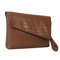 Femmes Grande L'été Faux Cuir Couleur Unie Mode Carré Couvercle Rabattable Pochette main image 3