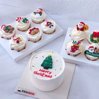 Christmas Christmas Tree Santa Claus Christmas Socks Plastic Party Cake Decorating Supplies 1 Piece main image 2
