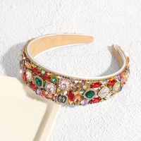 Retro Geometric Cloth Inlay Rhinestones Hair Band main image 1