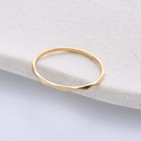 Einfache Stil Einfarbige Edelstahl Ringe, Die Edelstahl Ringe Übergehen main image 5
