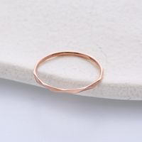 Einfache Stil Einfarbige Edelstahl Ringe, Die Edelstahl Ringe Übergehen main image 4