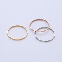 Einfache Stil Einfarbige Edelstahl Ringe, Die Edelstahl Ringe Übergehen main image 1