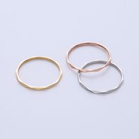 Simple Style Solid Color Stainless Steel Rings Plating Stainless Steel Rings main image 1