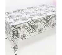 Halloween Retro Spider Web Plastic Family Gathering Tablecloth main image 4