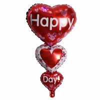 Valentinstag Herzform Aluminiumfolie Gruppe Luftballons sku image 8
