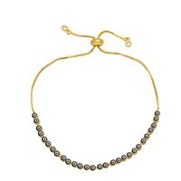 Fashion Devil's Eye Copper 18k Gold Plated Bracelets In Bulk sku image 4