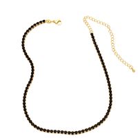 Mode Mehrfarbig Bunt Kupfer Überzug Inlay Zirkon Halskette sku image 5