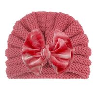 Baby Girl's Sweet Colorful Bow Knot Baby Hat sku image 16