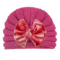 Baby Girl's Sweet Colorful Bow Knot Baby Hat sku image 13