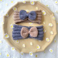 Fashion Solid Color Bow Knot Cloth Pleated Hair Band main image 2